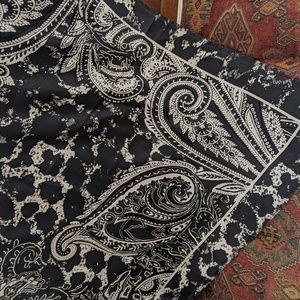 Pendleton Black and White Silk Scarf